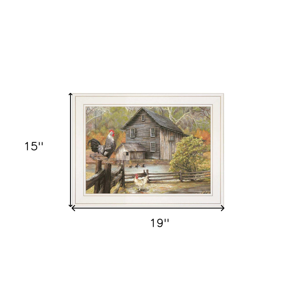 Down on the Farm I White Framed Print Wall Art - Homeroots - Flyclothing LLC