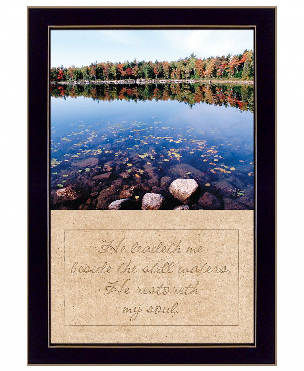 Still Waters Black Framed Print Wall Art - Homeroots - Flyclothing LLC