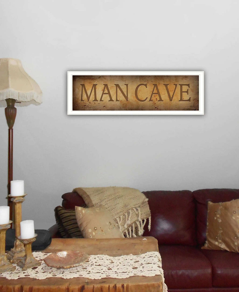 Man Cave 3 White Framed Print Wall Art - Homeroots - Flyclothing LLC