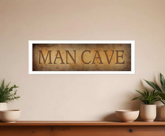 Man Cave 3 White Framed Print Wall Art - Homeroots - Flyclothing LLC