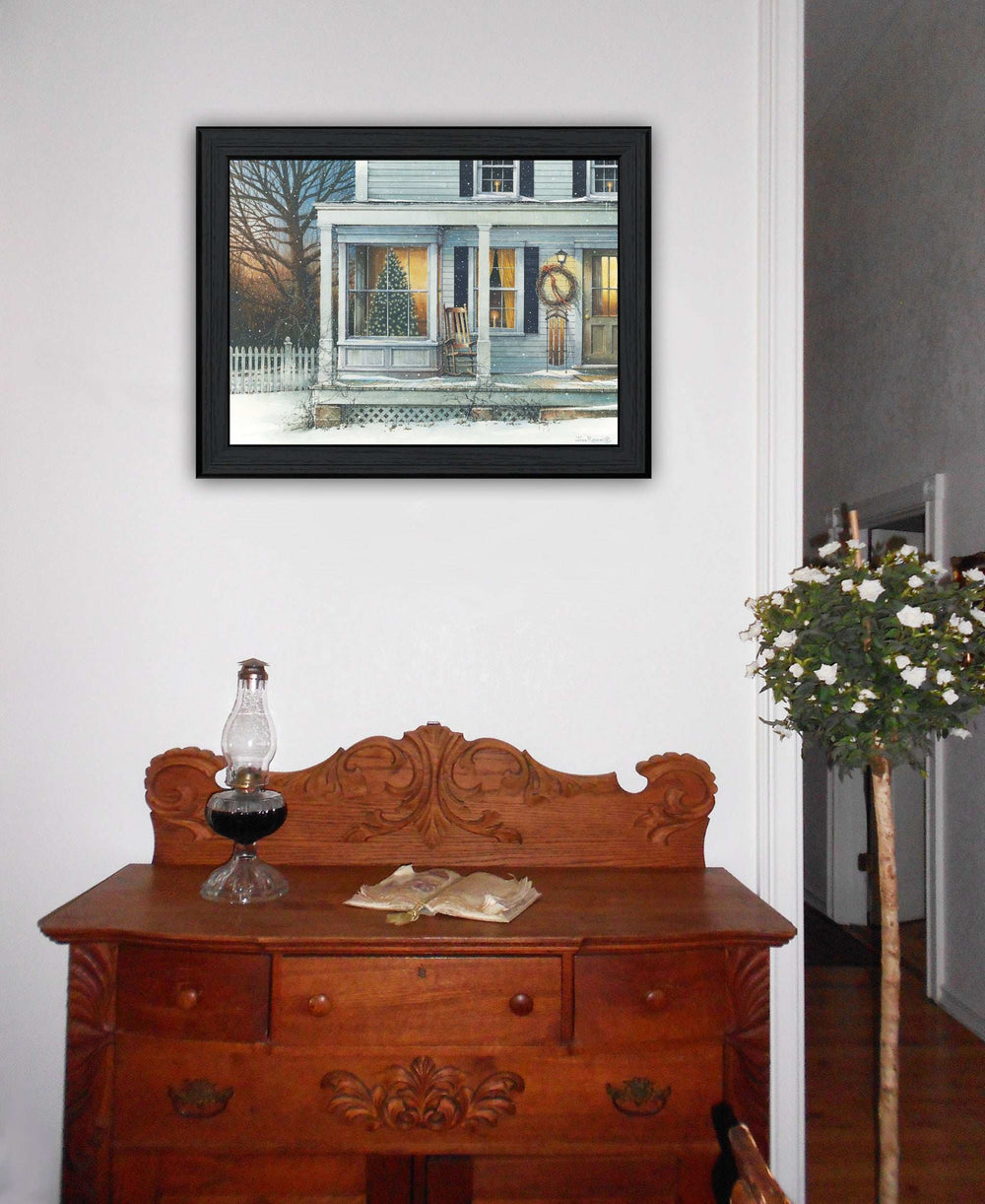 December Glow Black Framed Print Wall Art - Homeroots - Flyclothing LLC