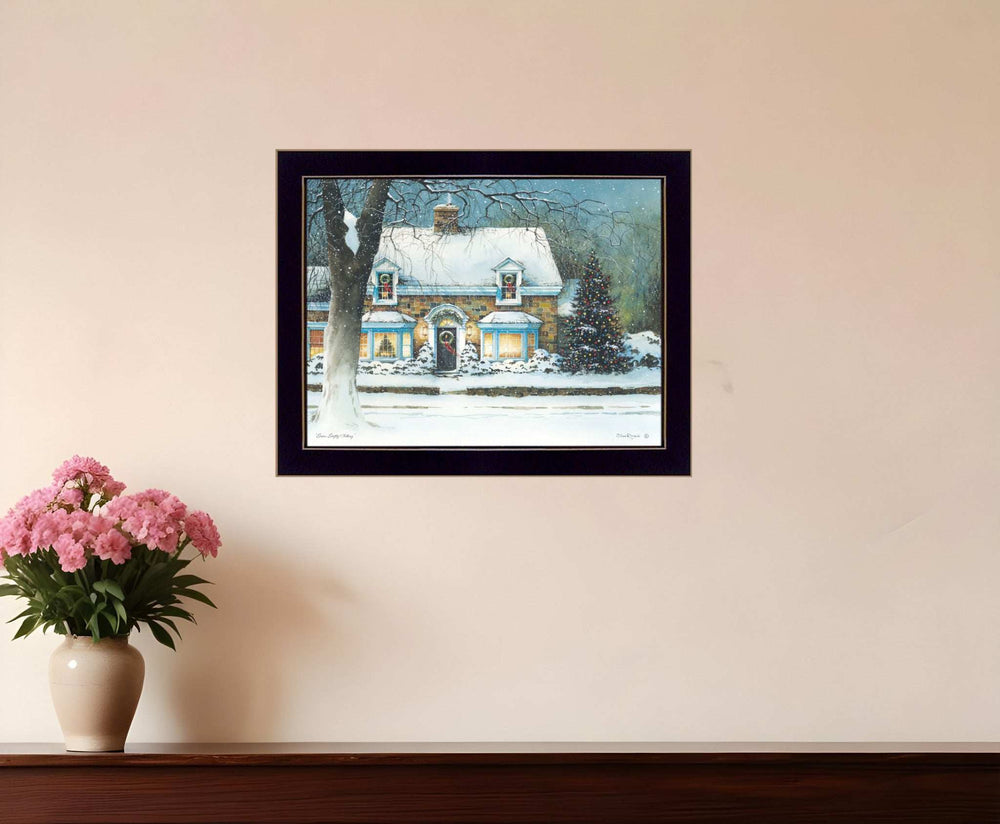 Snow Softly Falling 2 Black Framed Print Wall Art - Homeroots - Flyclothing LLC