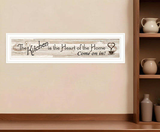 Kitchen is the Heart of the Home 13 White Framed Print Kitchen Wall Art - Homeroots - Flyclothing LLC