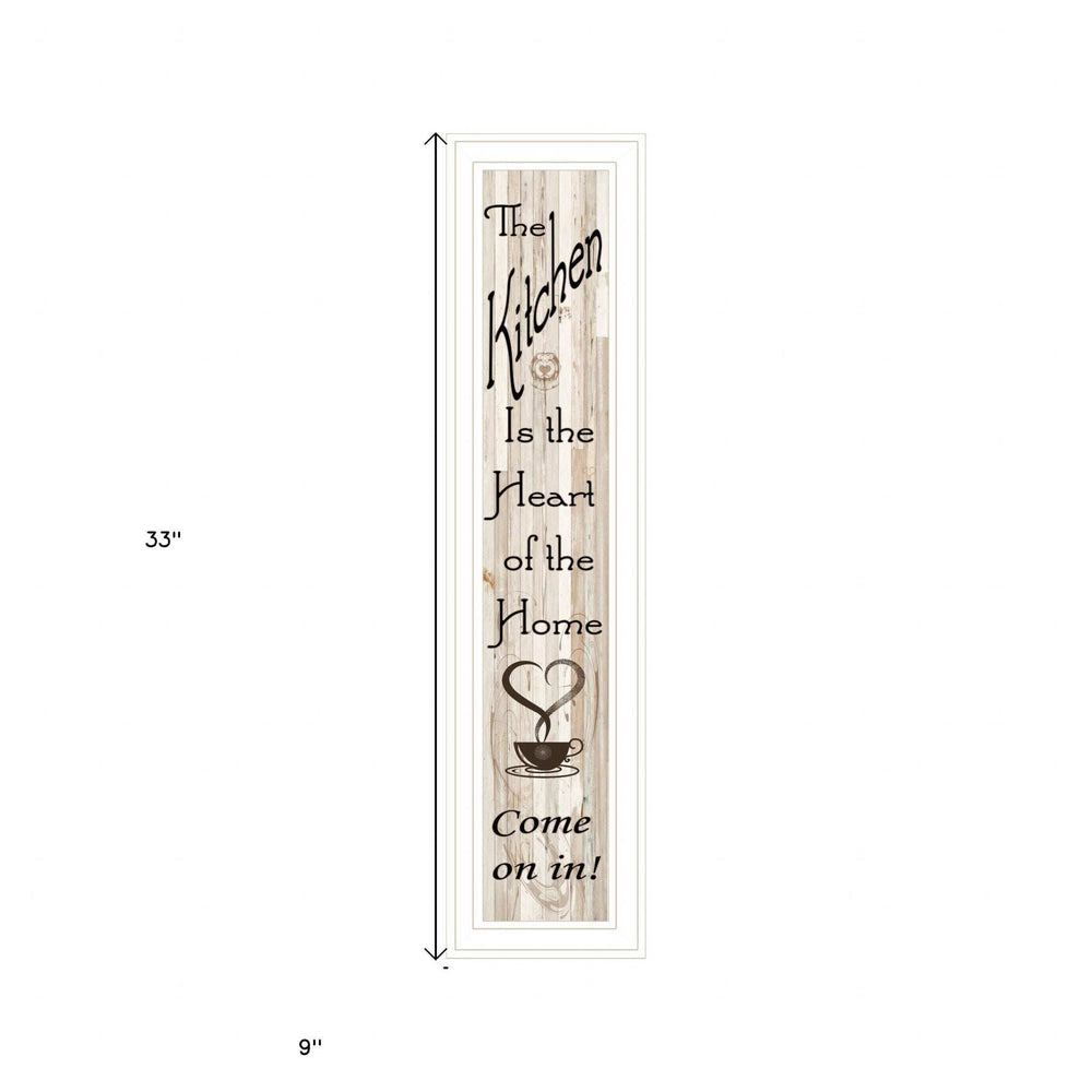 Kitchen is the Heart of the Home 15 White Framed Print Kitchen Wall Art - Homeroots - Flyclothing LLC