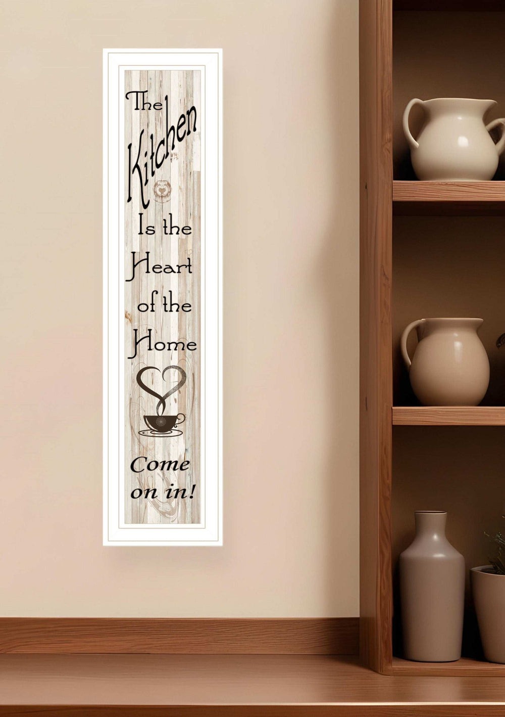 Kitchen is the Heart of the Home 15 White Framed Print Kitchen Wall Art - Homeroots - Flyclothing LLC