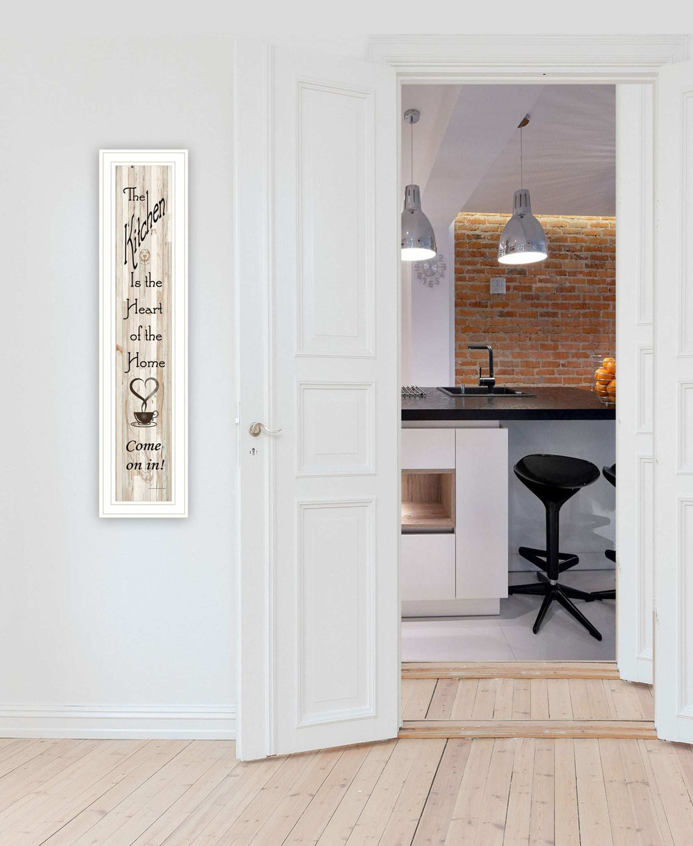 Kitchen is the Heart of the Home 16 White Framed Print Kitchen Wall Art - Homeroots - Flyclothing LLC