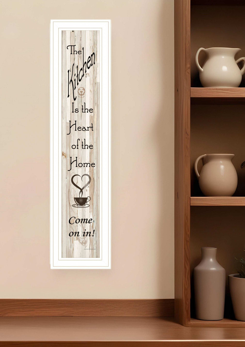Kitchen is the Heart of the Home 16 White Framed Print Kitchen Wall Art - Homeroots - Flyclothing LLC