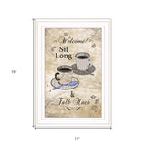 Sit Long Talk Much White Framed Print Kitchen Wall Art - Homeroots - Flyclothing LLC