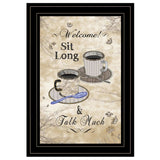 Sit Long Talk Much 4 Black Framed Print Kitchen Wall Art - Homeroots - Flyclothing LLC