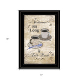 Sit Long Talk Much 4 Black Framed Print Kitchen Wall Art - Homeroots - Flyclothing LLC