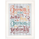 The Only Person 2 White Framed Print Wall Art - Homeroots - Flyclothing LLC