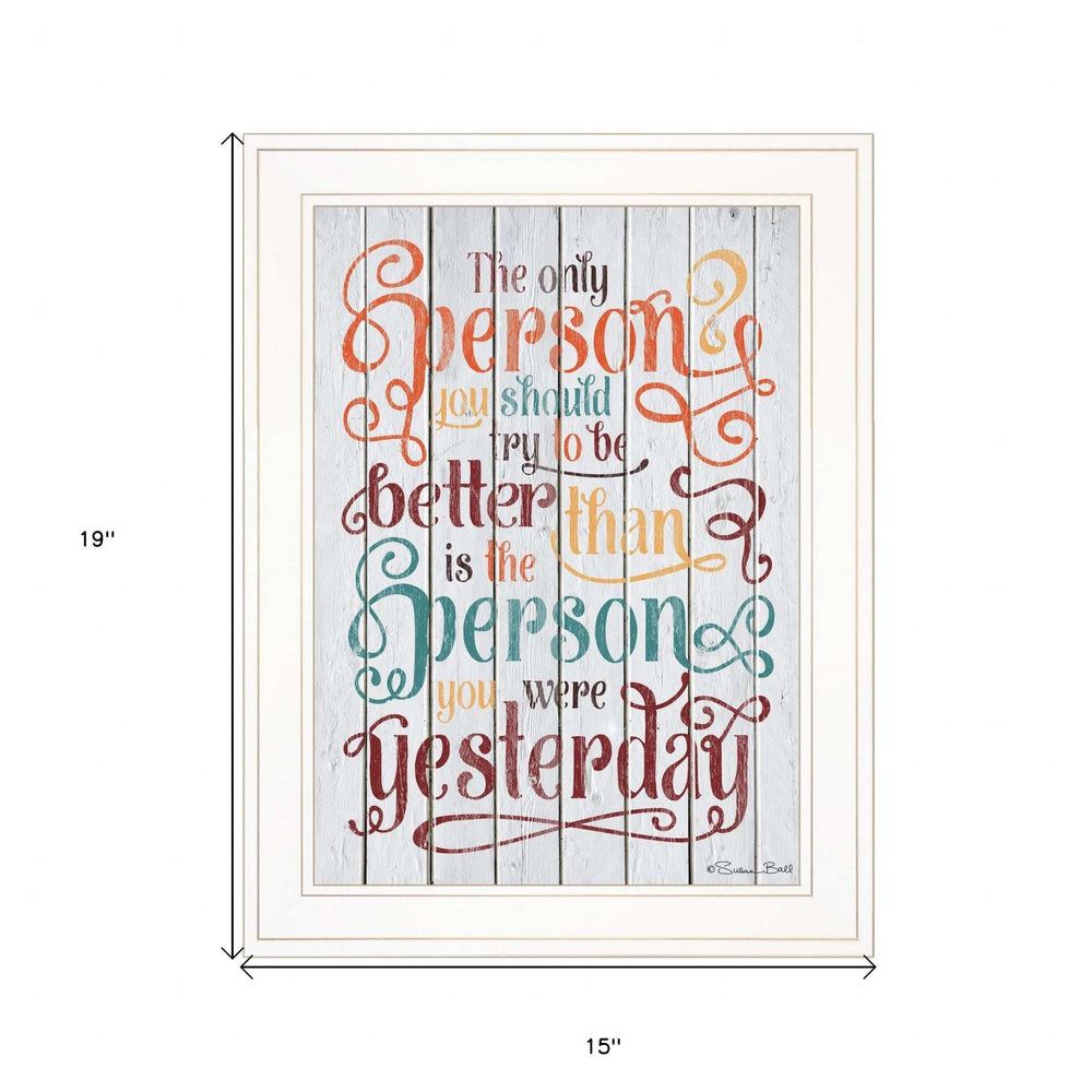 The Only Person 2 White Framed Print Wall Art - Homeroots - Flyclothing LLC