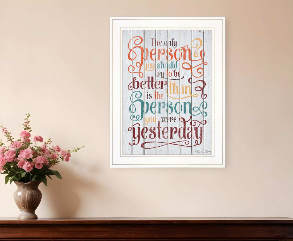 The Only Person 2 White Framed Print Wall Art - Homeroots - Flyclothing LLC