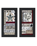 Set Of Two Family Wisdom Black Framed Print Wall Art - Homeroots - Flyclothing LLC