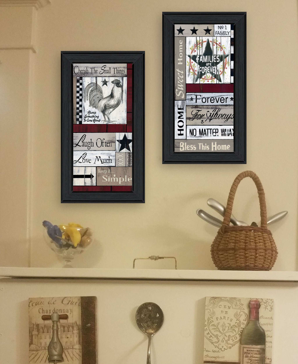 Set Of Two Family Wisdom Black Framed Print Wall Art - Homeroots - Flyclothing LLC