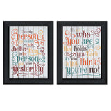 Set Of Two The Only Person Black Framed Print Wall Art - Homeroots - Flyclothing LLC
