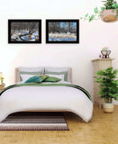 Set Of Two Great Outdoors Nature or Winter Forest 4 Black Framed Print Wall Art - Homeroots - Flyclothing LLC