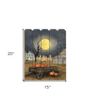 Harvest Moon Pumpkins Unframed Picket Fence Wall Art - Homeroots - Flyclothing LLC