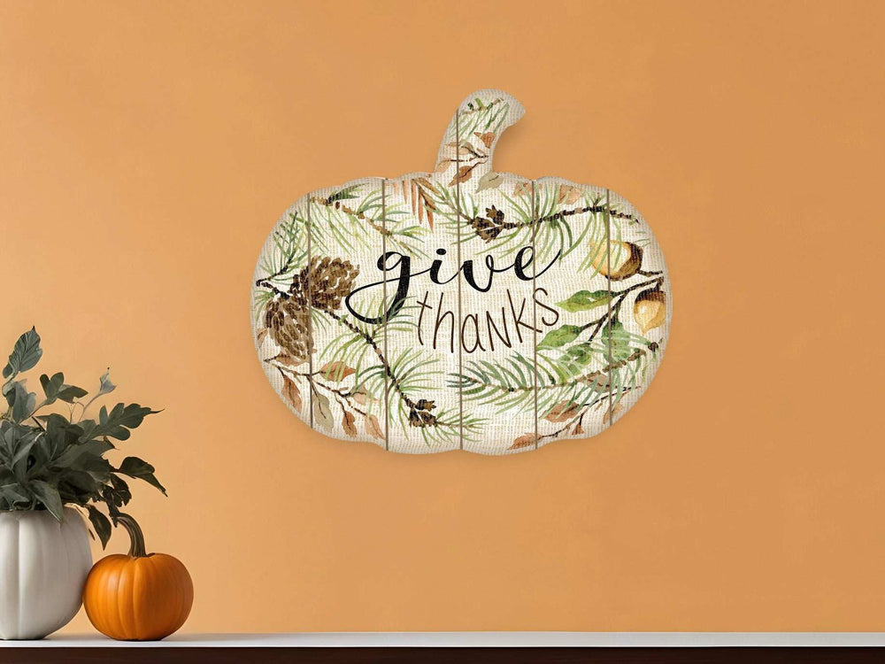 Give Thanks 1 Unframed Print Wall Art - Homeroots - Flyclothing LLC