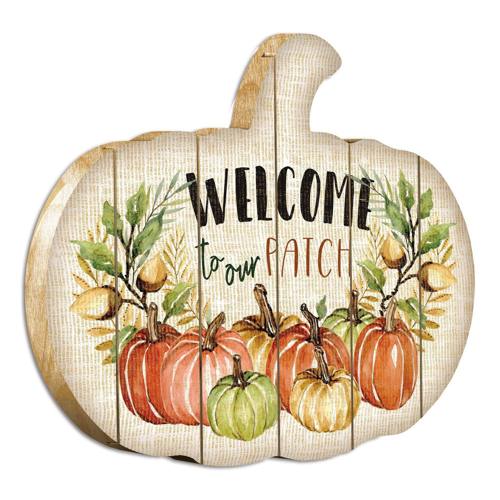Welcome Pumpkin Wood Plank Wall Art - Homeroots - Flyclothing LLC