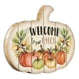 Welcome Pumpkin Wood Plank Wall Art - Homeroots - Flyclothing LLC