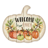 Welcome Pumpkin Wood Plank Wall Art - Homeroots - Flyclothing LLC