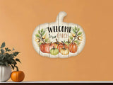 Welcome Pumpkin Wood Plank Wall Art - Homeroots - Flyclothing LLC