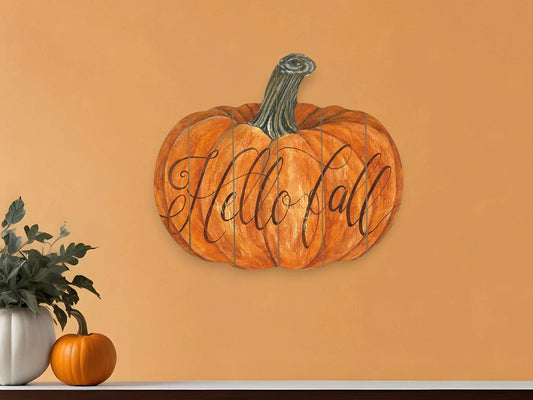 Hello Fall Unframed Print Wall Art - Homeroots - Flyclothing LLC