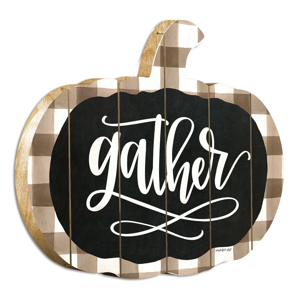 Gather Printed on a Pumpkin Unframed Print Wall Art - Homeroots - Flyclothing LLC