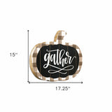 Gather Printed on a Pumpkin Unframed Print Wall Art - Homeroots - Flyclothing LLC