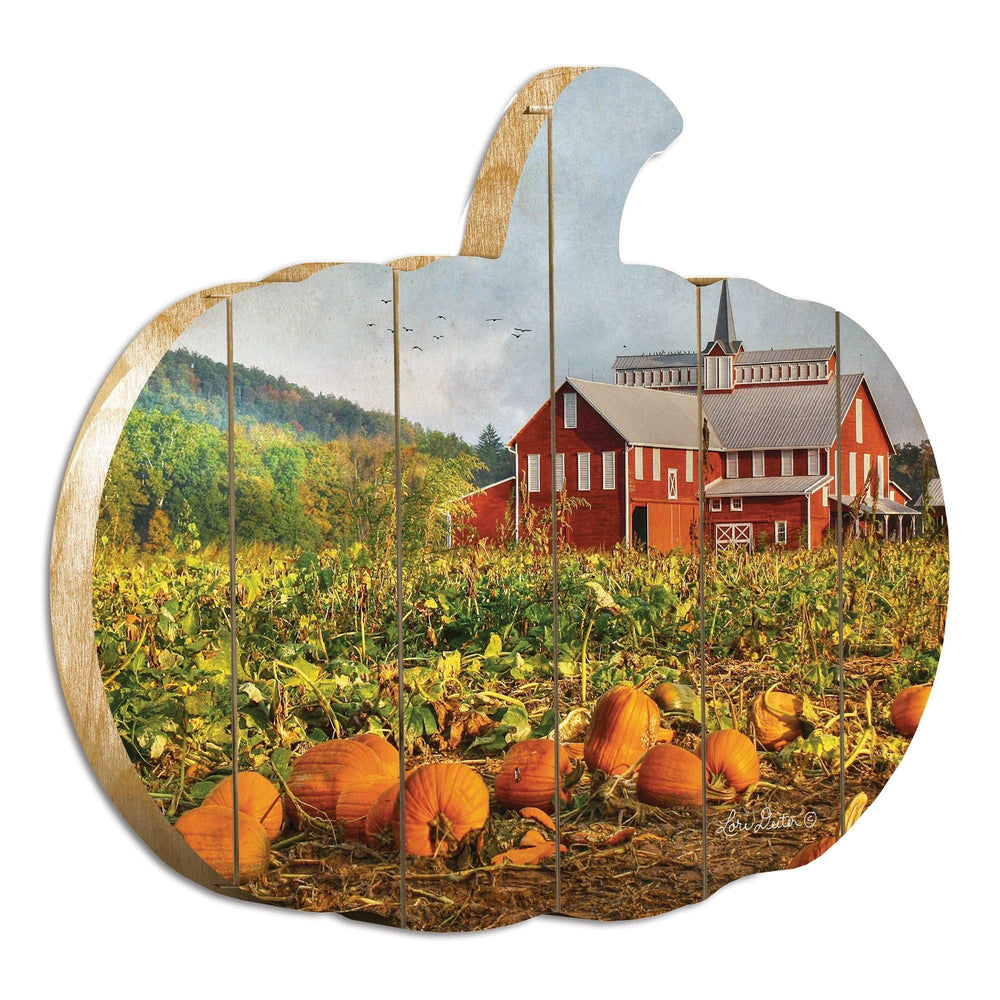 Red Barn Pumpkin Patch Unframed Print Wall Art - Homeroots - Flyclothing LLC