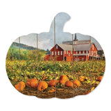 Red Barn Pumpkin Patch Unframed Print Wall Art - Homeroots - Flyclothing LLC