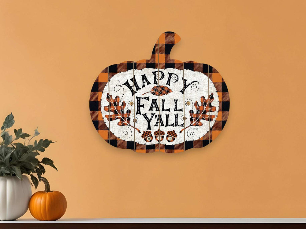 Happy Fall YAll Unframed Print Wall Art - Homeroots - Flyclothing LLC