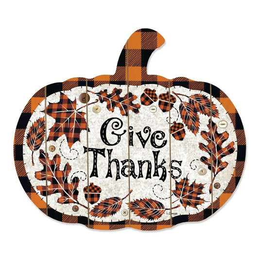 Give Thanks Unframed Print Wall Art - Homeroots - Flyclothing LLC