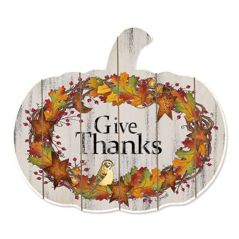 Give Thanks 3 Unframed Print Wall Art - Homeroots - Flyclothing LLC
