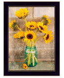 Country Sunflowers 1 Black Framed Print Wall Art - Homeroots - Flyclothing LLC