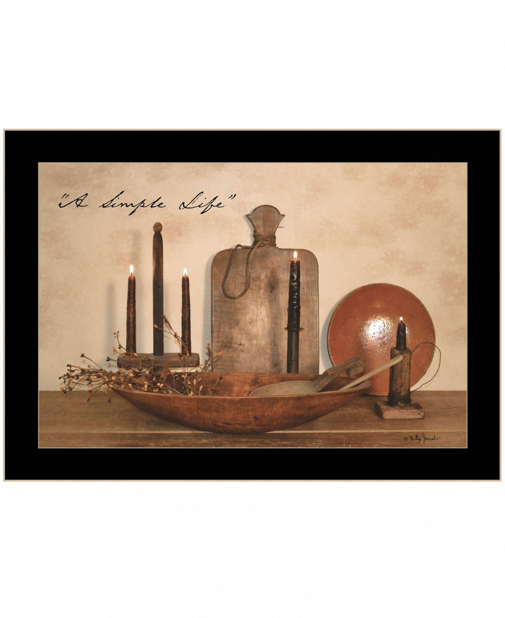 A Simple Life 2 Black Framed Print Wall Art - Homeroots - Flyclothing LLC