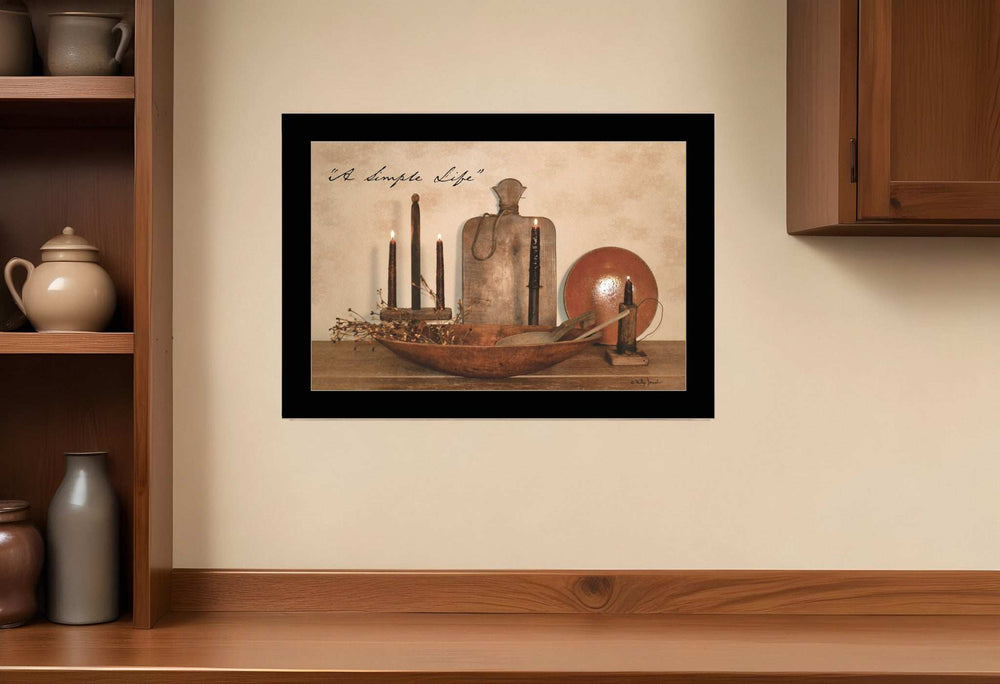 A Simple Life 2 Black Framed Print Wall Art - Homeroots - Flyclothing LLC