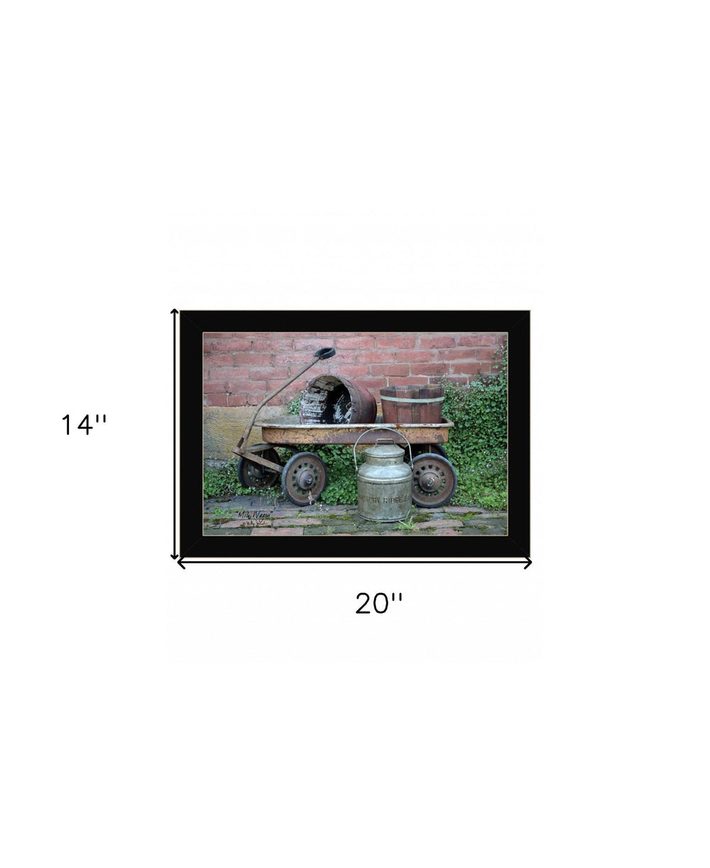 Milk Wagon 1 Black Framed Print Wall Art - Homeroots - Flyclothing LLC