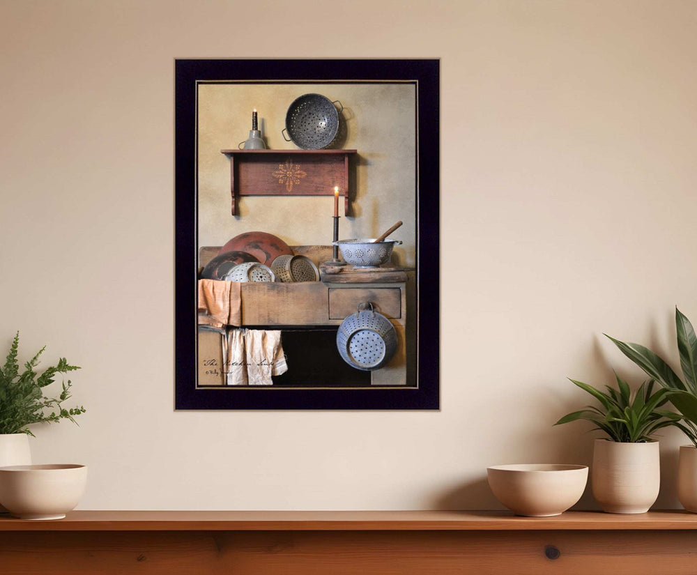 The Kitchen Sink Black Framed Print Kitchen Wall Art - Homeroots - Flyclothing LLC