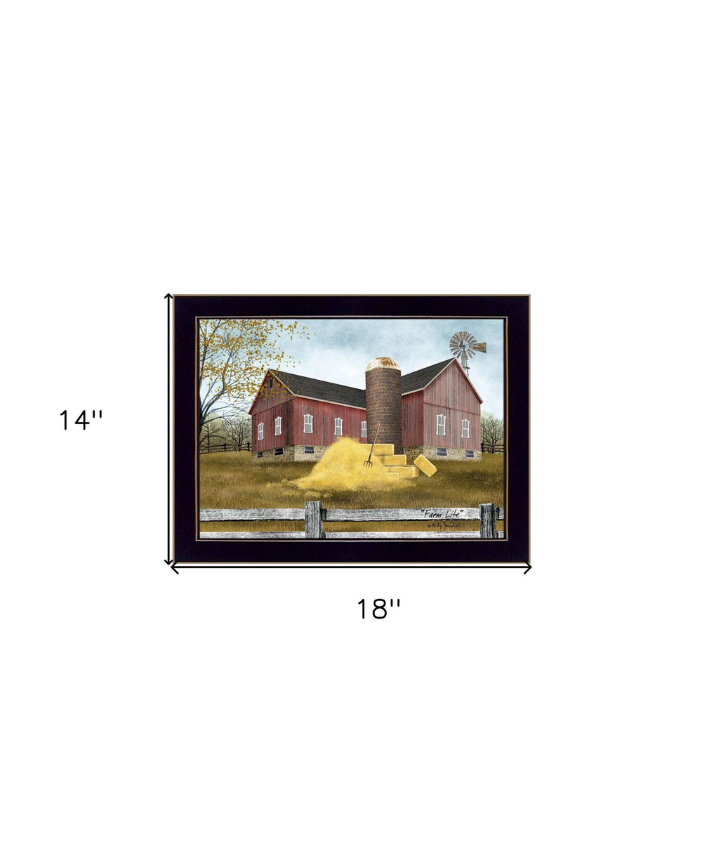 Farm Life 1 Black Framed Print Wall Art - Homeroots - Flyclothing LLC