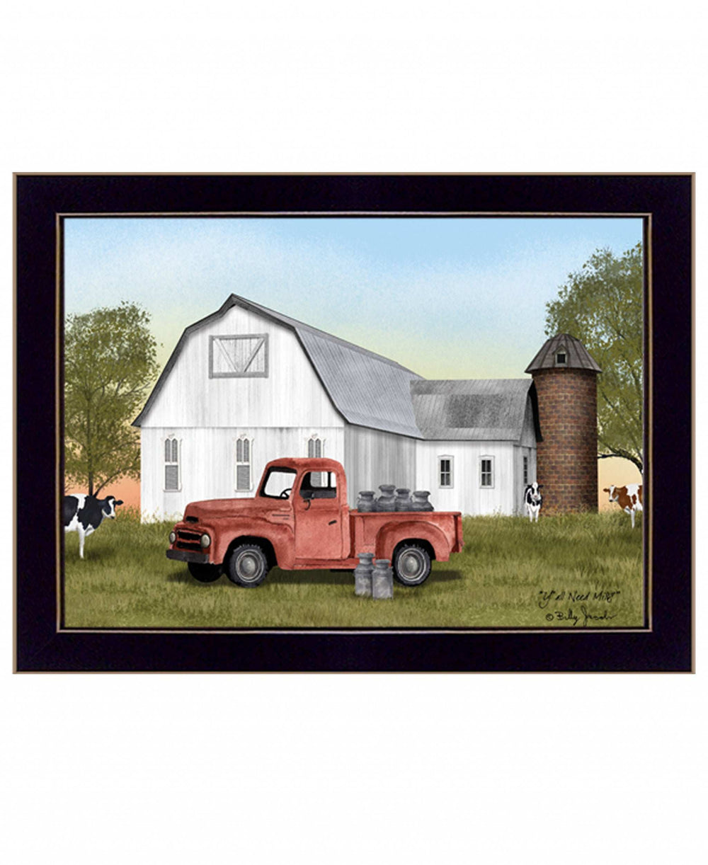 YAll Need Milk? 1 Black Framed Print Wall Art - Homeroots - Flyclothing LLC
