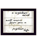 Positive Life Black Framed Print Wall Art - Homeroots - Flyclothing LLC