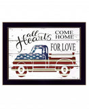 All Hearts Come Home for Love Truck 1 Black Framed Print Wall Art - Homeroots - Flyclothing LLC