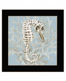 Coral Seahorse I 1 Black Framed Print Wall Art - Homeroots - Flyclothing LLC