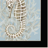 Seahorse and Coral Black Framed Print Wall Art - Homeroots - Flyclothing LLC