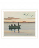 Fishing 2 White Framed Print Wall Art - Homeroots - Flyclothing LLC