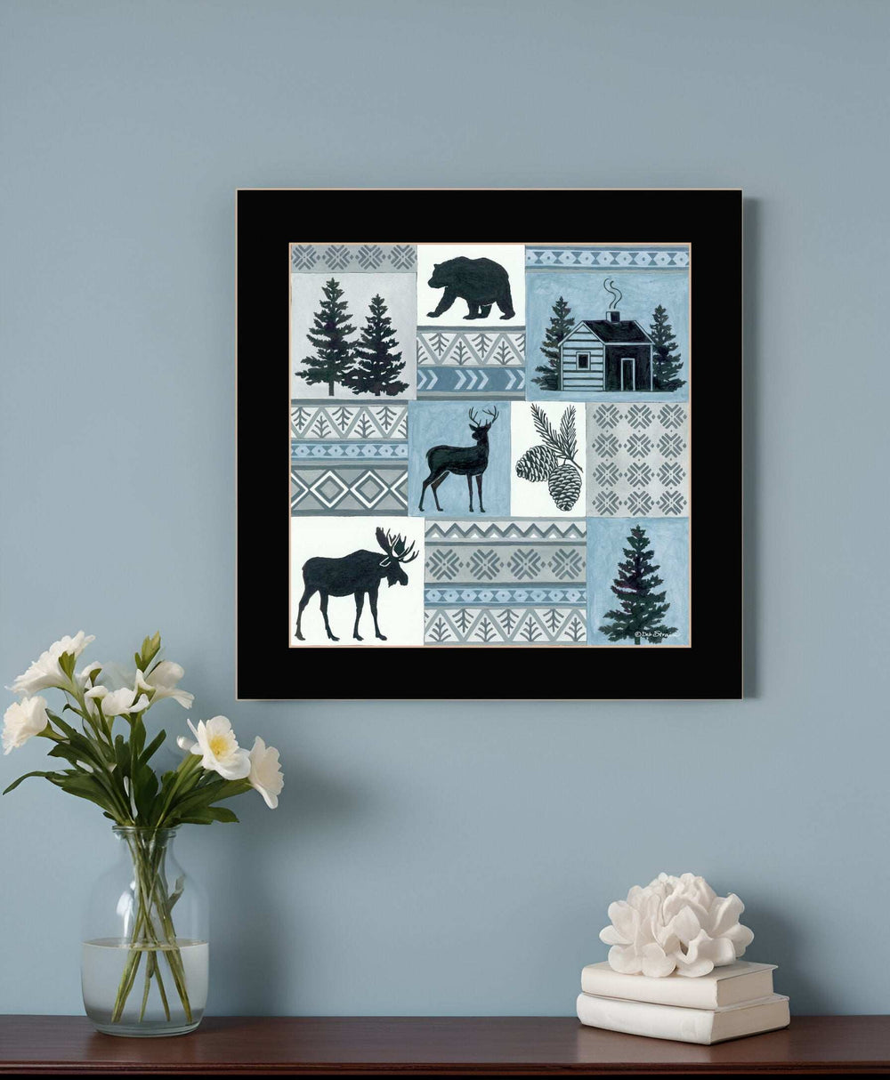 Cabin in the Woods 1 Black Framed Print Wall Art - Homeroots - Flyclothing LLC