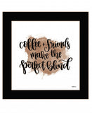 Coffee and Friends 1 Black Framed Print Wall Art - Homeroots - Flyclothing LLC