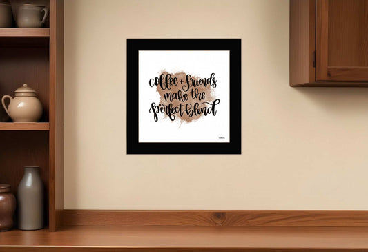 Coffee and Friends 1 Black Framed Print Wall Art - Homeroots - Flyclothing LLC